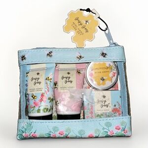 heathcote and ivory Busy Bees Mini Hand Cream Set & Hand Wash, Balm, Hand Soap